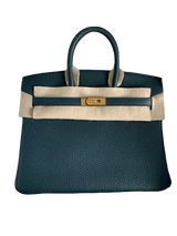 Hermes Birkin 25 Vert Cypress Togo GHW Stamp U