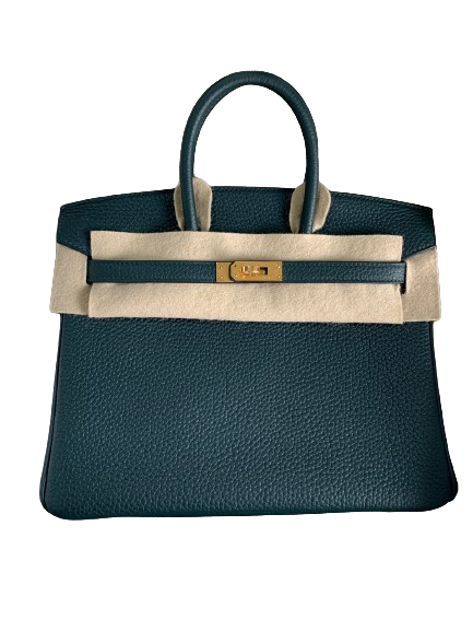 Hermes Birkin 25 Vert Cypress Togo GHW Stamp U