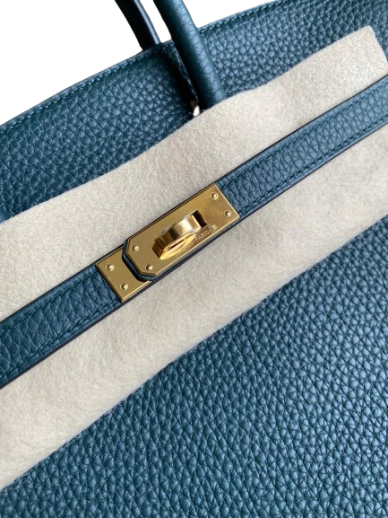 Hermes Birkin 25 Vert Cypress Togo GHW Stamp U