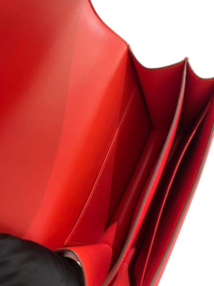 Hermes Constance 18 Rouge Casaque Epsom GHW Stamp A