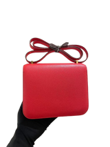 Hermes Constance 18 Rouge Casaque Epsom GHW Stamp A