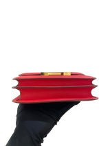 Hermes Constance 18 Rouge Casaque Epsom GHW Stamp A