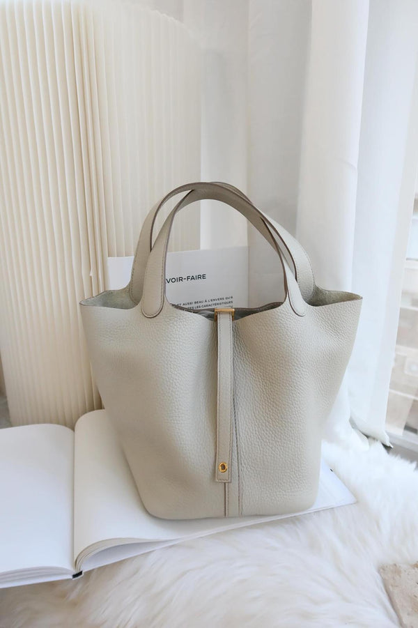 Hermes Picotin 22 Beton Clemence GHW Stamp U